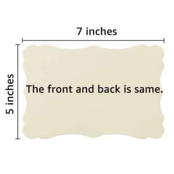 50 Pack Blank Kraft Cards Cardstock Thick Paper Brown Greeting Cards for DIY Gift Card Menus, Baby S...