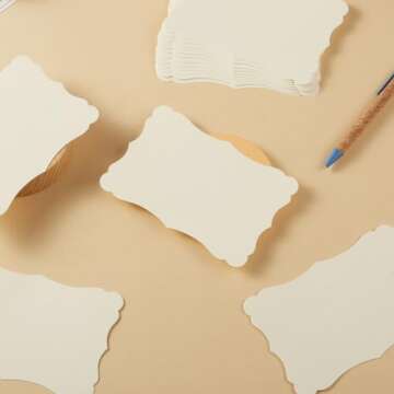 50 Blank Kraft Greeting Cards for DIY Crafting and Invites