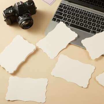 50 Blank Kraft Greeting Cards for DIY Crafting and Invites