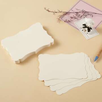 50 Blank Kraft Greeting Cards for DIY Crafting and Invites