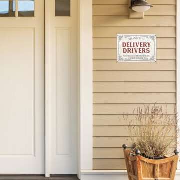 Sigo Signs Thank You Delivery Drivers Please Take a Little Something For The Road Sign, 14x10 Inches, ACM, Fade Resistant, Made in USA