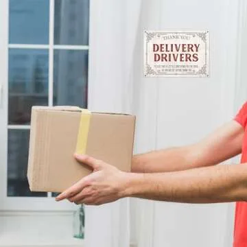 Sigo Signs Thank You Delivery Drivers Please Take a Little Something For The Road Sign, 14x10 Inches, ACM, Fade Resistant, Made in USA