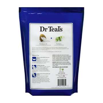 Dr. Teal's Eucalyptus & Spearmint Soaking Solution (1 Bag, 7lb) - Blended with Pure Epsom Salt - Stimulate and Soothe The Senses - Ease Pain & Soreness in The Body at Home - Value Size Bag