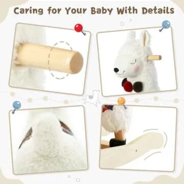 Labebe Plush Llama Rocking Horse for Kids 1-3 Years Old