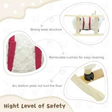 Labebe Plush Llama Rocking Horse for Kids 1-3 Years Old