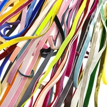 Chenkou Craft 30 Yards 3/8" Velvet Ribbon Total 30 Colors Assorted Lots Bulk (Multicolored, 3/8"(10mm))