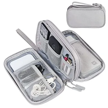 FYY Travel Cable Organizer Bag Pouch - Double Layer Storage for Electronics