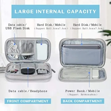 FYY Travel Cable Organizer Bag - Compact & Portable Storage Case