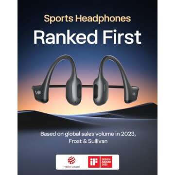 SHOKZ OpenRun Pro Mini - Open-Ear Bluetooth Bone Conduction Sport Headphones for Optimal Comfort and...