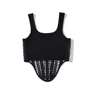 efvandoloe Sexy Hollow Out Knitted Tops for Women
