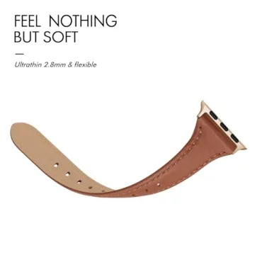 SWEES Slim Leather Band for Apple Watch Series 10 9 8