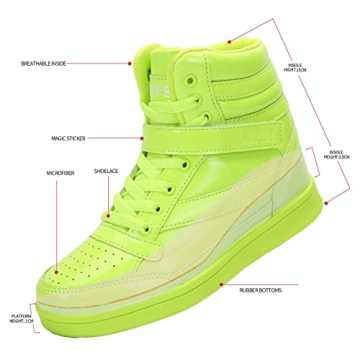UBFEN Women’s Vibrant Green High Top Sneakers for Style