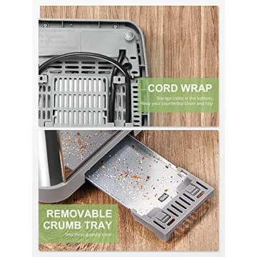 Yabano 2 Slice Retro Toaster with Bagel & Defrost Settings