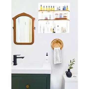 Rattan Towel Ring, Modern Hand Towel Holder for Bathroom and Kitchen Wall, Bathroom Hand Towel Ring, Rattan Towel Hanger Decor