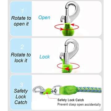 Mycicy Heavy Duty Dog Leash for Large Dogs - Reflective & Strong