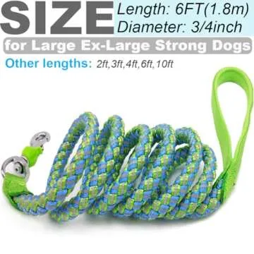 Mycicy Heavy Duty Dog Leash for Large Dogs - Reflective & Strong