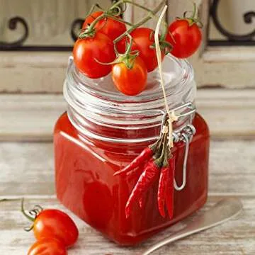 SPANLA Spice Jars, 12 Pack 4oz Small Glass Jars with Airtight Hinged Lid, With 12 Spice Labels & Silicone Funnels, Airtight Glass Jars for Spices, Art Craft Storage (12 Pack)