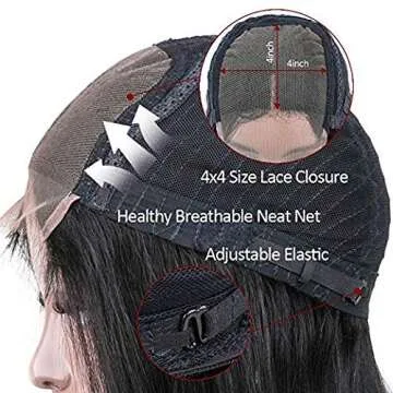 WEITING Short Bob Lace Front Wig - Human Hair, Lace Front, 150% Density