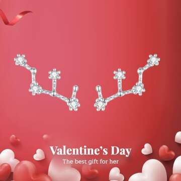 BriLove 925 Sterling Silver Ear Crawler Post Earrings Virgo 12 Zodiac Constellation Horoscope Astrology CZ Stud Earring Gift for Women Valentines Day/Anniversary/Mothers Day/Birthday