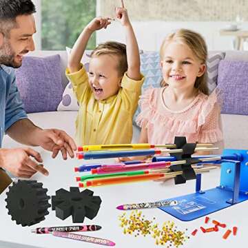 Riomh Epoxy Pen Turner Attachment, Glitter Pen Adapter for Holding Pens on Turner Machine, Sublimation Pens blank Turner Kit to Make Customized Pens (Pen Holder Not Include)