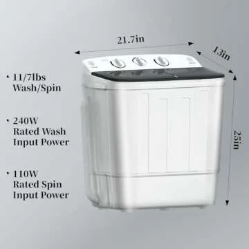 Stopsad Portable Mini Twin Tub Washing Machine for Apartments