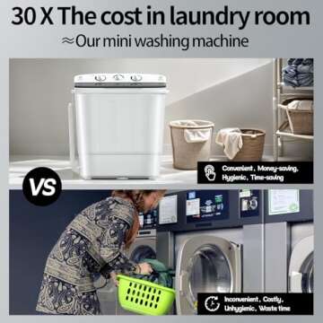 Stopsad Portable Mini Twin Tub Washing Machine for Apartments