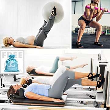 Muezna Non Slip Yoga Socks for Women, Toeless Anti-Skid Pilates, Barre, Ballet, Bikram Workout Socks with Grips