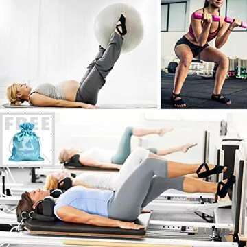 Muezna Non Slip Yoga Socks for Women, Toeless Anti-Skid Pilates, Barre, Ballet, Bikram Workout Socks with Grips