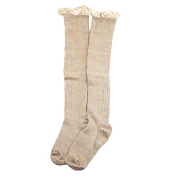 Vpogn 4 Pack Women Cotton Knee High Boot Socks