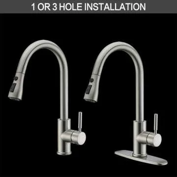 Brushed Nickel Pull Out Kitchen Faucet - WEWE