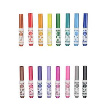 Crayola Emoji Pip Squeaks Washable Markers (16ct), Toddler Mini Stamper Marker Set, Coloring Supplies for Toddlers, Gift for Kids