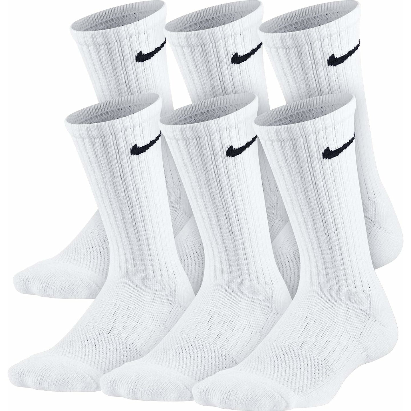 Nike Kids' Cushioned Crew Training Socks in White/Black