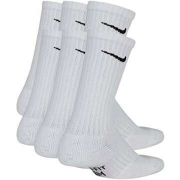 Nike Kids' Cushioned Crew Training Socks in White/Black