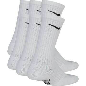 Nike Kids' Cushioned Crew Training Socks in White/Black