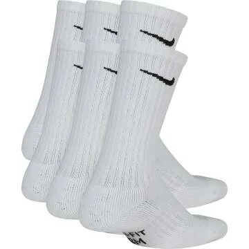 Nike Kids' Cushioned Crew Training Socks in White/Black