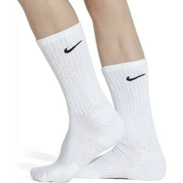 Nike Kids' Cushioned Crew Training Socks in White/Black