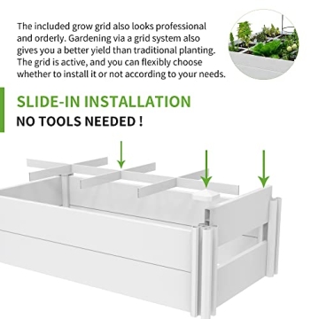 Qikdesign Raised Garden Bed Kit for Easy Gardening