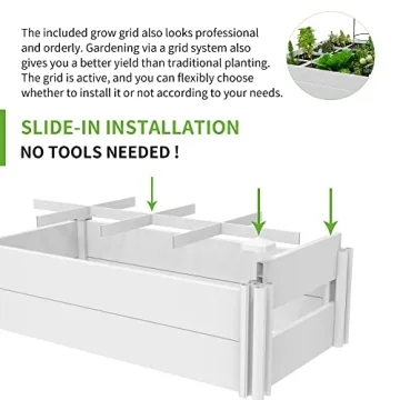 Qikdesign Raised Garden Bed Kit for Easy Gardening