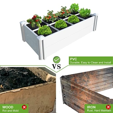 Qikdesign Raised Garden Bed Kit for Easy Gardening