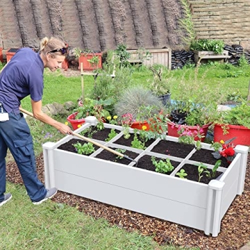 Qikdesign Raised Garden Bed Kit for Easy Gardening