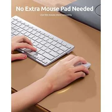 YSAGi Leather Desk Protector, Office Mat, Large Mouse Mat, Non-Slip PU Leather Blotter, Laptop Desk Mat, Waterproof Writing Pad for Office and Home (Khaki, 31.5" x 15.8")