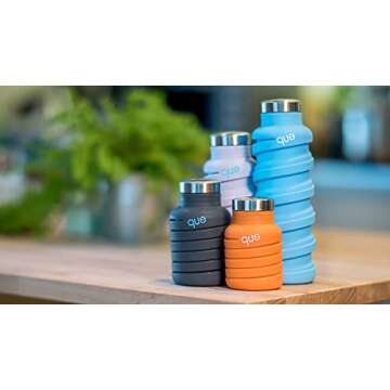 que Bottle - Fashionable & Collapsible 12oz Water Bottle (Glacier White)