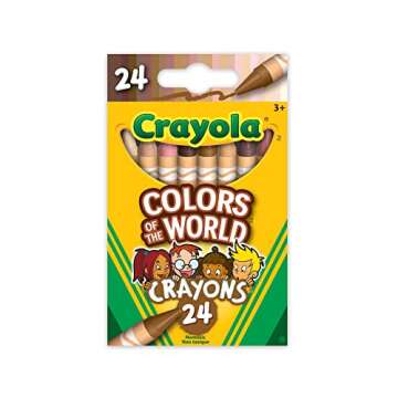 Crayola Colors of The World Skin Tone Crayons, 24 Count