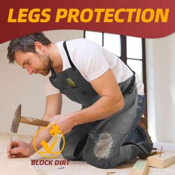 Ashrun Pottery Apron with 8 Pockets for Artists and Crafters