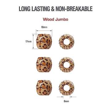 Shop RED by Kiss Jumbo Wood Hair Beads for DIY Crafting