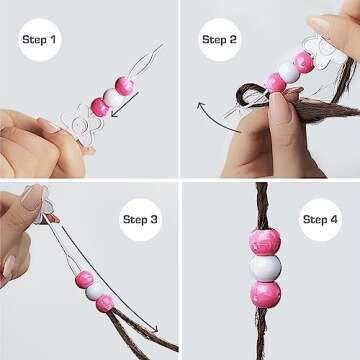 Shop RED by Kiss Jumbo Wood Hair Beads for DIY Crafting