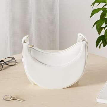 Saddle Bag for Women Shoulder Bag Crescent Purse Trendy Crossbody Bag Hobo Handbag