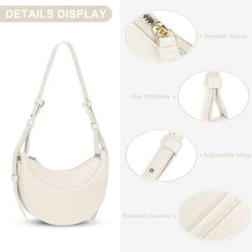 Saddle Bag for Women Shoulder Bag Crescent Purse Trendy Crossbody Bag Hobo Handbag