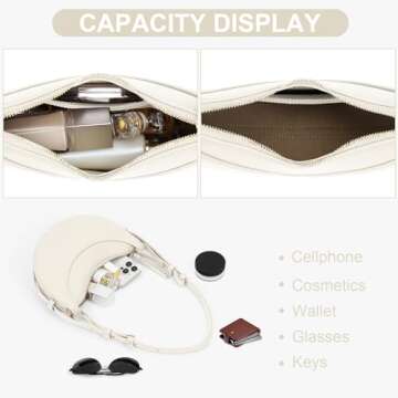 Saddle Bag for Women Shoulder Bag Crescent Purse Trendy Crossbody Bag Hobo Handbag