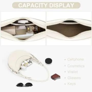 Saddle Bag for Women Shoulder Bag Crescent Purse Trendy Crossbody Bag Hobo Handbag